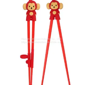 Wholesale Silicone Monkey Shape Learning Reusable Training Chopsticks thumbnail-3