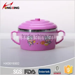 Colorful Stainless Steel Bowl With Landles and Lid Supplier's Choice thumbnail-1