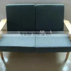 Replica European Style Relaxing Hans J Wegner Loveseat Plank Chair, Hans Wegner 2 Seater Plank Sofa for Living Room thumbnail-3