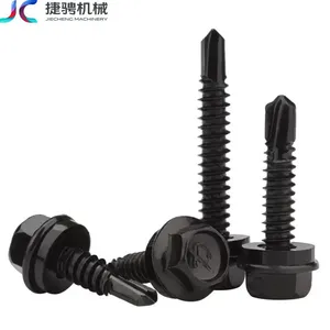 Carbon Steel Black Color Steel Tile Iron Sheet Outer Hexagonal Drilling Self-tapping Screws thumbnail-5