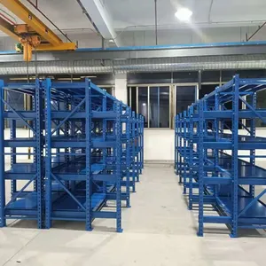 Custom High Load 1000kg/Layer Stacking Metal Sheet Racking Sliding Drawer Type Steel Mould Racks thumbnail-4