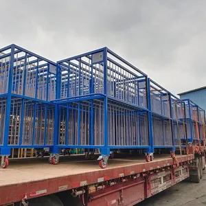 Multi-Tier Steel Mesh Turnover Cart for Workshop Circulation thumbnail-3