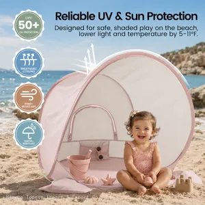 Pop Up Baby Tent With UV Protection, Portable Baby Beach Essentials, 35.4
