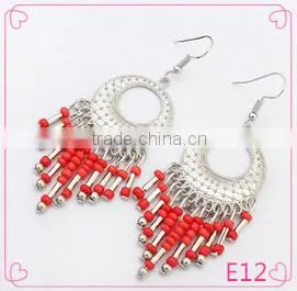 Cheap China Beautiful Handmade Light Bead Tassel Earrings thumbnail-1