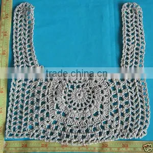Fabric Applique, VNeck, Neckline Motif, Crochet Rayon VNECK NECKLINE, MOTIF, SEW ON, APPLIQUE CROCHET RAYON, FIL2001 thumbnail-1