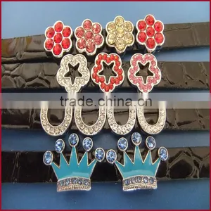 10mm Full Diamond Double Heart Shaped Slide Charms Diy Jewellery Accessories thumbnail-3