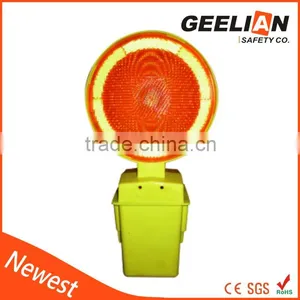 Yellow Traffic Safety Barricade Sloar Power Led Warning Lights thumbnail-1