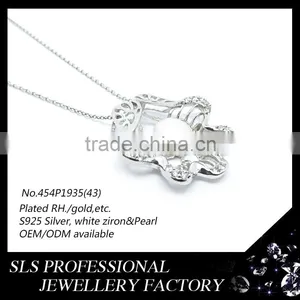 925 Silver Pearl Chain Necklace Designs Bridal Pendant ,pearl Beauty Cream Chinese Pearl Necklace Pendant Fashion thumbnail-1