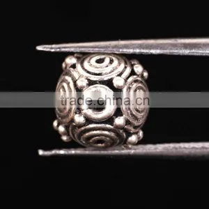 925 Solid Sterling Silver Round Circular Cap Beads thumbnail-1