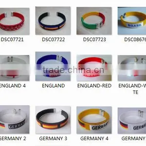 Promotion Flag Bracelet & Bangle Country Flag Silicon Bracelet Soccer Team Bangle thumbnail-1
