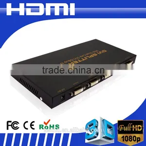 Dual -link 4 Port DVI Splitter With 1 to 4 thumbnail-1