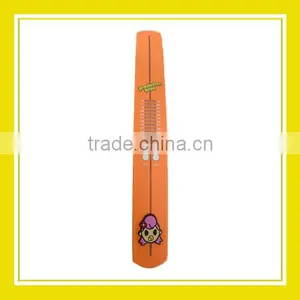 2016 Hot Sales Baby Rinne Women Wearable Waterproof Foldable Orange Rubber Wrist LED Watch thumbnail-1