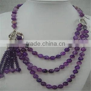 Latest Necklace Design Fashion Amethyst Necklace Loose Amethyst Gemstones For Necklace Making thumbnail-2