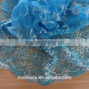 2015 New Design Embroidered Lace Fabric for Wholesale thumbnail-3