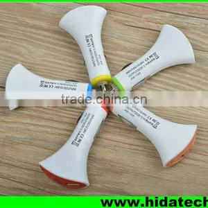 Christmas Promotional Dual Usb Electric Car Charger Adapter for Iphone in Fanshaped With Smile Face thumbnail-6