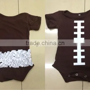 Hot Sale ! Baby Clothing Football Bodysuit Ruffle Romper thumbnail-1