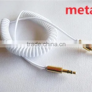 Highquality Audio /DC3.5MM Transparent Spring Cable With Metal Connector thumbnail-1