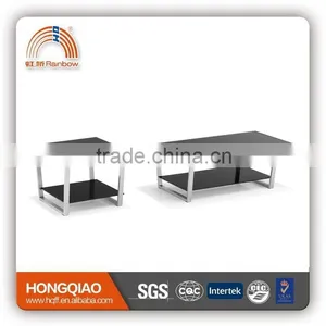 CT-07ET-07coffee Table in Glass Table Top Stainless Steel Tea Table End Tables thumbnail-1
