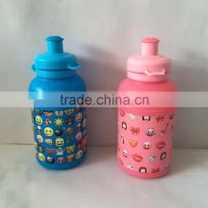 Plastic Water Bottle With Lid and Cute Logo thumbnail-2