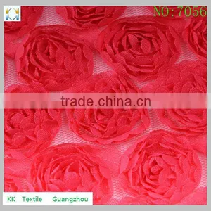 2014 Western Fashion Design Chiffon Rose Lace Trim thumbnail-1