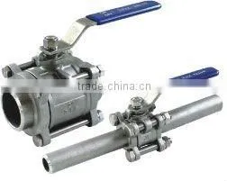 3 Piece Butt Weld Ball Valve/valve Fluid/ball Valve Shut Off(YZF-b302) thumbnail-1