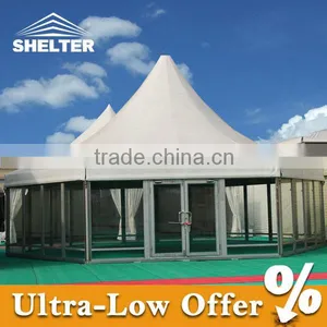 Big Hexagon Parking Tent For Parking With Glass Wall For Hot Sale thumbnail-1