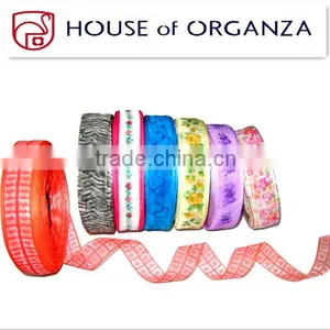 Printed Polyester/Nylon Organza Ribbon thumbnail-1