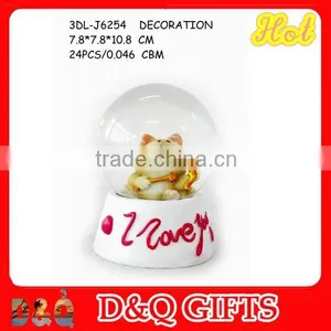 Custom Home Decoration Craft 45mm Christmas Mini Cats Snow Globe thumbnail-1