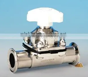 Sanitary Grade Stainless Steel Manual Clamp Diaphragm Valve thumbnail-1