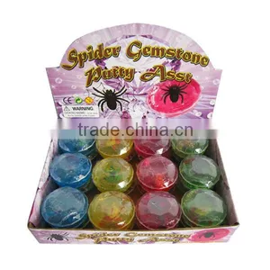 HOT Crystal Diamond Gemstone Spider Frog Fish Lizard Insect Red Yellow Blue Green Pink Purple Putty Slime Toy thumbnail-1