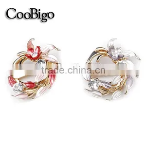 Fashion Jewelry Charming Jasmine Flower MC STONE Women Brooches Pin Gift Corsage Dresses Hijab Scarf Apparel Accessories thumbnail-1
