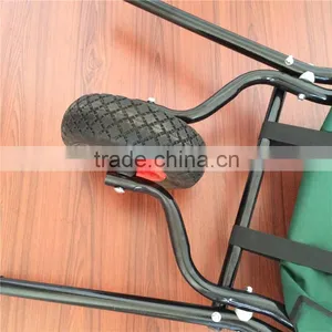 Folding Dump Garden Cart Outdoor Utility Lawn Wheelbarrow thumbnail-3