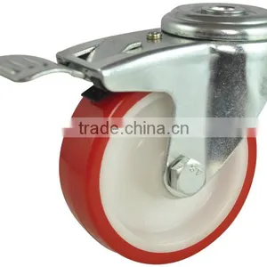 4 Inch PU Industrial Screw Caster Wheels thumbnail-1