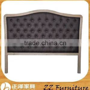 French Style Linen Button Fabric Tufted Bed Headboard for Sale thumbnail-1