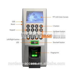 Easy to Use Metal Time Attendance Touch Screen for Biometric Fingerprint Access Control System thumbnail-3