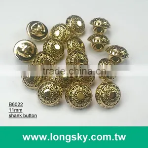 (#B6022/11mm) Gold With Black Metallic Sun Pattern Plastic Buttons for Stylish Shirts From Taiwan thumbnail-1