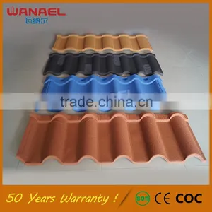 Guangzhou Roofing Shingles Wanael Nolan 2016 New Style USA Roof Tile, Colorful Stone Coated Steel Roofing Tile thumbnail-4