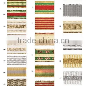 Popular Elegant Christmas Wired Ribbon for Christmas Tree Decoration thumbnail-1