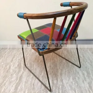 2015 New Design Modern Metal and Wood Arm Fast Food Restaurant Chairs and Tables thumbnail-2