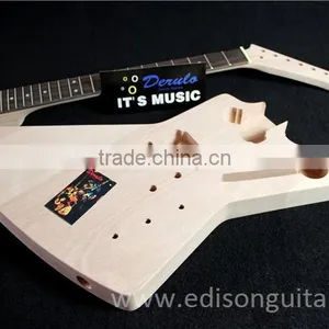 DIY Unfinished Electric Guitar Kits Solid Mahagany China Guitar Factory MX-012 thumbnail-3