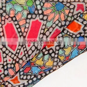 100% Polyester 75D Printed Chiffon Fabric thumbnail-3