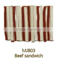 Pollock Beef Sandwich for Dog Wholesale Bulk Dry Pet and Dog Food Factory Dog Treat Dog Training Treat Dog Snacks thumbnail-1