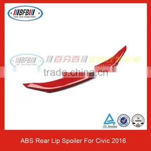 For Civic 10th 2016 Sedan 4Door Primer ABS Rear Trunk Spoiler Unpainted Auto Spoiler thumbnail-3