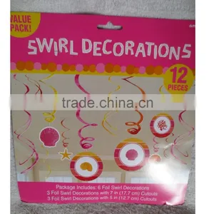 Baby Pink Happy Birthday Hanging Spiral Swirl Party Decorations Garland thumbnail-2