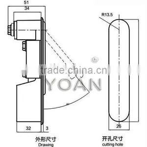 Zinc Die Casting Plane Lock Industrial Cabinet Lock High Quality Electric Locks Series Cabinet Toggle Latch Locks thumbnail-3