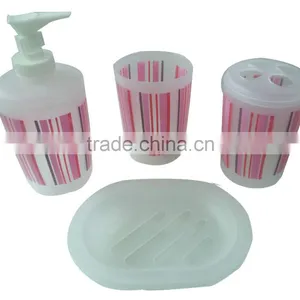 Colourful 4pcs Plastic Bathroom Set China thumbnail-4