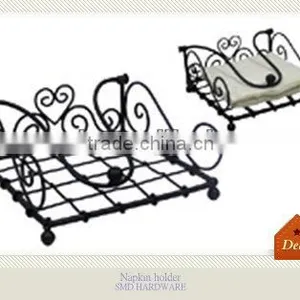Metal Antique Scroll Heart Shaped Napkin Holder thumbnail-1