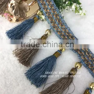 Wholesale Tassel Fringes With Two Different Colors for Home Textile Accessory thumbnail-5
