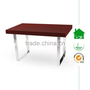 DT-2017 Modern Wooden Dining Table With Veneer Top thumbnail-1