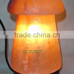 Unique Design Carved Mushroom Himalayan Rock Salt Lamp thumbnail-1